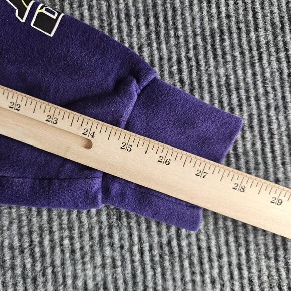 SUN Hoodie Mens Medium Purple I Heart DC Washington Print Pullover Made in USA - Picture 8 of 9